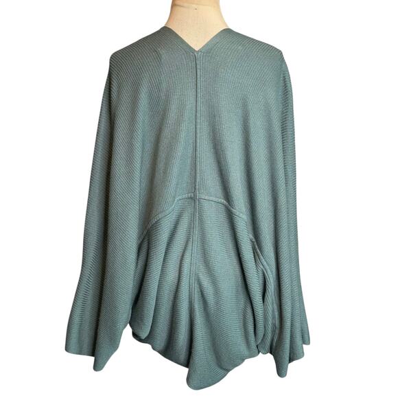 Lululemon Tealwater Teal Cashlu Knit Textured Wrap Cardigan size M/L - Picture 9 of 14